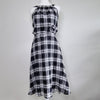 Cue City Black White Plaid Midi Dress Size AU 8