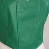 Valleygirl Green Faux Leather Corset Top Green Size 10