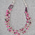 Pink, Purple and white natural gemstone and pinknecklace