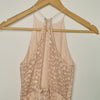 Keepsake Blush Pink Jacquard High-Low Dress Romantic 6 AU