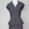 Jacqui-E Grey Peplum Pencil Dress | Women’s Workwear Office Formal – Size 6 AU