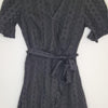 Miss Shop Black Broderie Anglaise Wrap Dress Size 6 AU