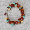 Multi-coloured beaded bracelet with red womensjewellery