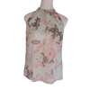 Forever New Women’s Floral Halter Top Metallic Fleck Sleeveless Blouse 8 AU