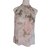 Forever New Women’s Floral Halter Top Metallic Fleck Sleeveless Blouse 8 AU