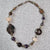 Natural gemstone and glass beaded necklace with a Silver