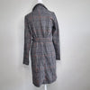 Dotti Checkered Belted Longline Coat Size AU 10