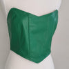 Valleygirl Green Faux Leather Corset Top Green Size 10