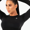 Ryderwear Black And White Crop Top Long Sleeve Small 8 AU