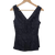David Lawrence Black Jacquard Sleeveless Top Size 6 AU