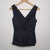David Lawrence Black Jacquard Sleeveless Top Black Size 6