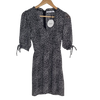 Atmos and Here Black White Animal Print Mini Dress 6 AU NWT