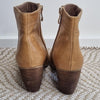 Django &amp; Juliette Tan Leather Ankle Boots – Size EU 37 (AU 6.5–7)