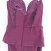 Sheike Strapless Peplum Midi Dress – Plum – Size 10