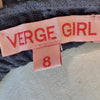 Verge Girl Black Linen Puff Sleeve Mini Dress Size 8 AU