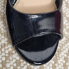 Corelli Black Patent Peep-Toe Wedge Heels Size 7