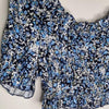 Ally Fashion Blue Floral Off-Shoulder Crop Top – Size 10 AU