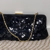 Elegant Monsoon Accessories Black Sequin Clutch EveningBag