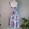 Caroline Morgan Pastel Blue Floral Midi Dress 8 AU