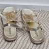 Midas Gold Glitter Embellished Sandals Gold Size 42
