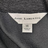 Jane Lamerton Black Textured Blazer with Gold Crest 14 AU