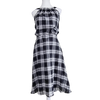 Cue City Black White Plaid Midi Dress Size AU 8