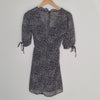 Atmos and Here Black White Animal Print Mini Dress 6 AU NWT