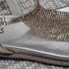 Midas Gold Glitter Embellished Sandals Gold Size 42