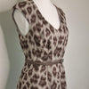 David Lawrence Animal Print Belted Sheath Dress Beige Size 8 AU