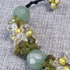 Natural beaded gemstone Green necklace. Excellent Green