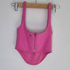 Ghanda Pink Corset Top With Zipper Back S