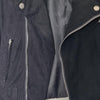 Showpo Black Cropped Biker Jacket | Silver Hardware | Size 10 AU