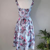 Caroline Morgan Pastel Blue Floral Midi Dress 8 AU