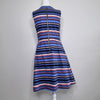 Basque Striped Fit Flare Dress Size 10