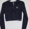 Ryderwear Long Sleeve Crop Top Black – Size Small