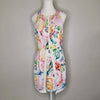 Minty Meets Munt Vera Mini Dress Neon Rose Print Size 12 AU NWT