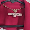 Review Red blazer jacket with ruffled detail at the front 6