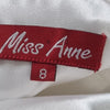 Miss Anne Strapless Rhinestone Chiffon Bridal Gown 8 AU