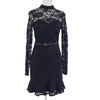 Paper Dolls London Black Lace Long Sleeve Bodycon Dress 8 AU