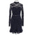 Paper Dolls London Black Lace Long Sleeve Bodycon Dress 8 AU