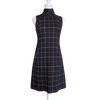 Cue Black Check Sleeveless High Neck A-Line Dress 6 AU