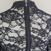 Paper Dolls London Black Lace Long Sleeve Bodycon Dress 8 AU