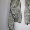 H M Divided Cropped Bomber Jacket Khaki Green
