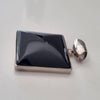 Sterling Silver Black Onyx Square Pendant 15g Elegant and
