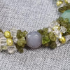 Natural beaded gemstone Green necklace. Excellent Green