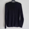 Portmans Black Knit Long Sleeve Top | Shoulder Zip Detail | Size XS