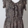 Bardot Brown Leopard Print Dress 12 AU