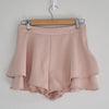 ZARA Basic Collection Layered Ruffle Shorts Pink Size 8 AU