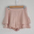 ZARA Basic Collection Layered Ruffle Shorts Pink Size 8 AU