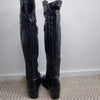Laura Bellariva Italian Leather Over the Knee Boots Black – Size 37 AU 6.5 – RRP $600